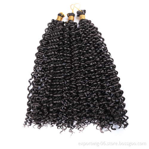 Water Wave Twist Crochet Hair Extensions Silky Water Deep Braid Hair Synthetic Fiber 14 Inch Solid And Ombre Color For Women